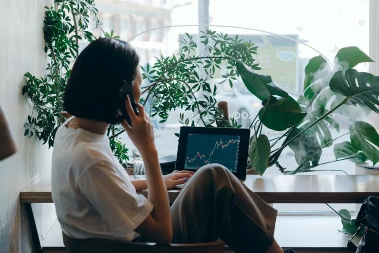 a person sitting at a desk