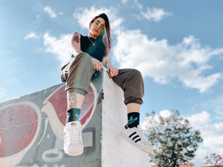 a man sitting on a ledge